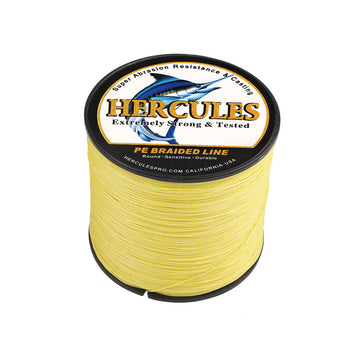 300M 328Yds Yellow 10lb-300lb HERCULES PE Braided Fishing Line 8 Strands HERCULES